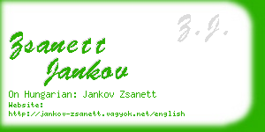 zsanett jankov business card